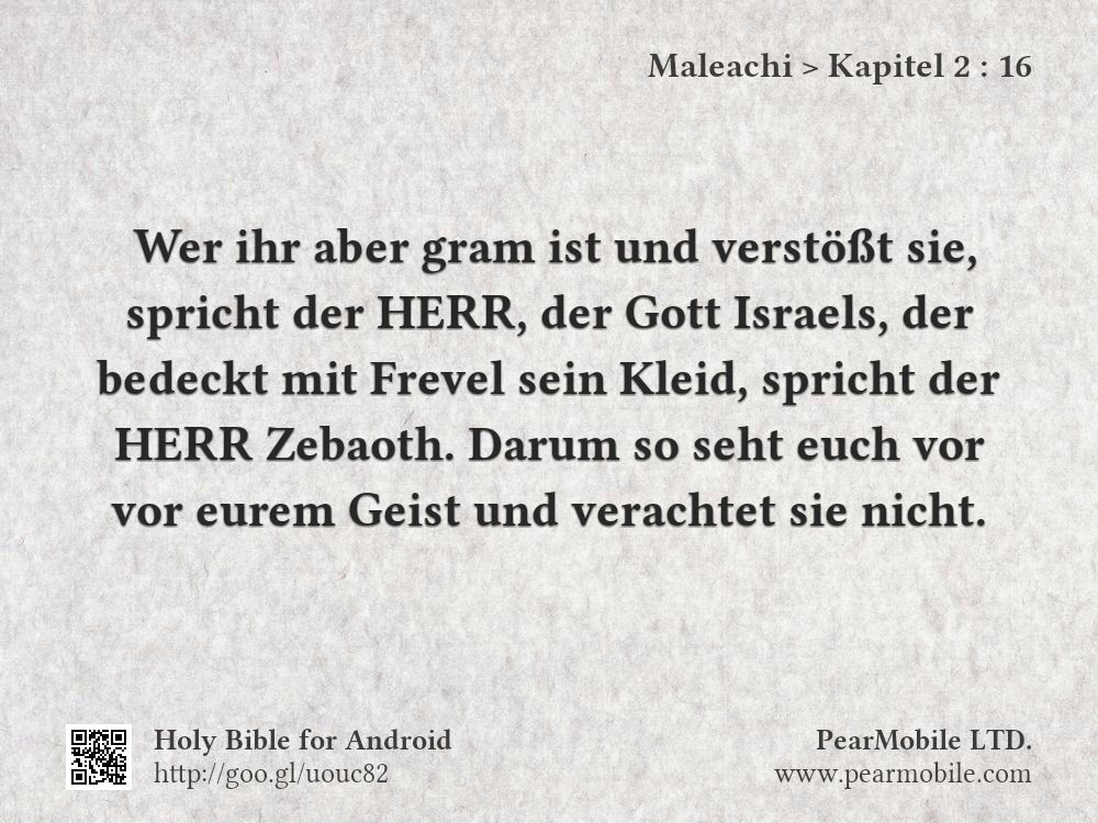 Maleachi, Kapitel 2:16